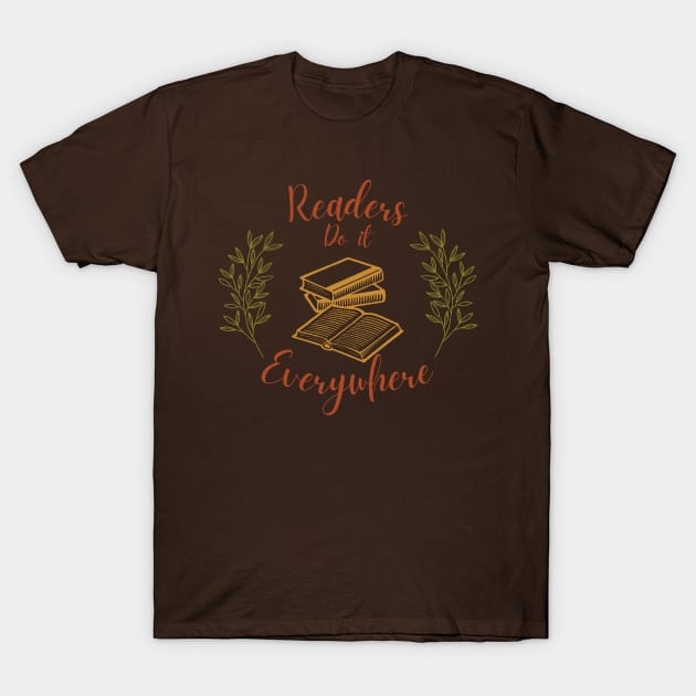 Readers do it Everywhere (fall) T-Shirt by Shea Klein